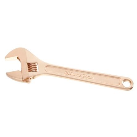 Facom Adjustable Spanner, 375 Mm Overall, 46mm Jaw Capacity, Metal Handle, Non-Sparking
