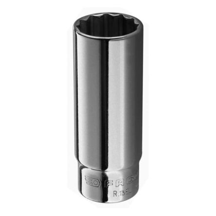 Facom 1/4 In Drive 4mm Deep Socket, 12 Point, 50 Mm Overall Length