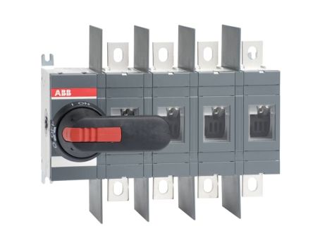 ABB Interruptor Seccionador, 4P, NA, Corriente 315A, Potencia 180kW, IP00 1SCA022809R8900