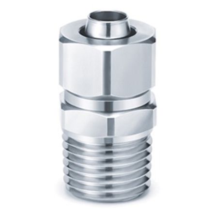 SMC KFG Series Straight Fitting, Push In 8 Mm To Push In 6 Mm, Threaded-to-Tube Connection Style