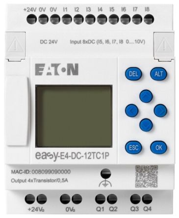 Eaton Easy Series Control Relay For Use With Easy E4, 24 V Dc Supply, Relay Output, 4-Input, Analog Input