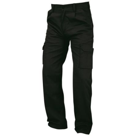 Orn Pantalones De Trabajo Para Unisex, Cintura 34plg, Pierna 35plg, Negro, Resistente, 35 % Algodón, 65 % Poliéster Men's