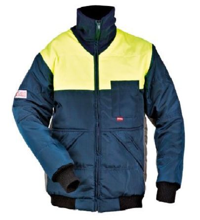 Flexitog Unisex Jacke Kälteresistent Polyester Marineblau/Gelb, Größe S