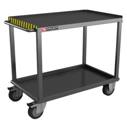 Facom Trolley Mit 2 Ebenen, Metall Rahmen, 1092 X 617mm, Max. 500kg