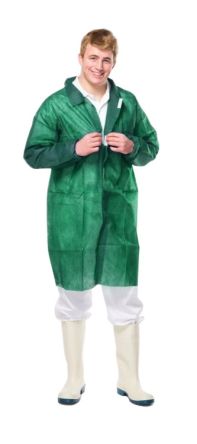 Reldeen Abrigo Desechable Unisex De Color Verde, Talla XL, Propiedades: No Tejido