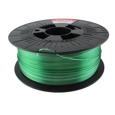 RS PRO 1.75mm Green/White PLA 3D Printer Filament, 1kg
