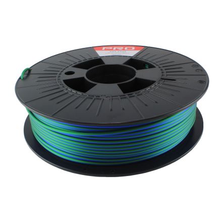 RS PRO 2.85mm Blue/Green PLA 3D Printer Filament, 300g
