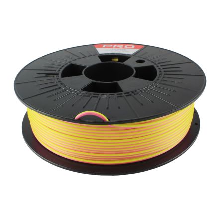 RS PRO 2.85mm Pink/Yellow PLA 3D Printer Filament, 300g