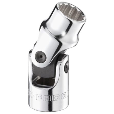 Facom 3/8 In Drive 7/16in Universal Joint Socket, 12 Point, 27 Mm Overall Length