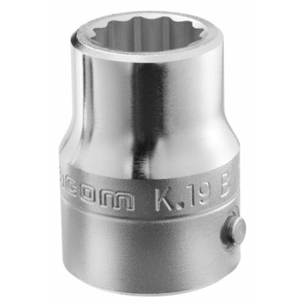 Facom 3/4 In Drive 15/16in Standard Socket, 12 Point, 52.5 Mm Overall Length