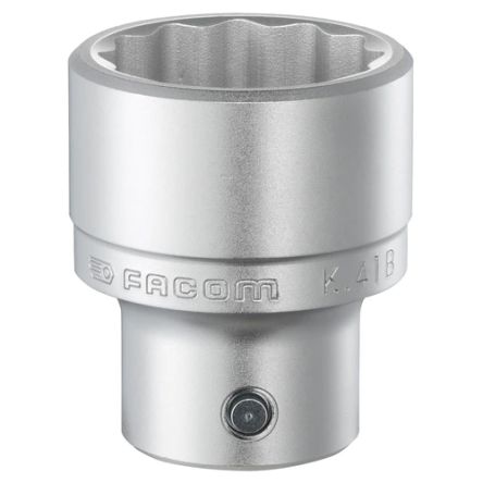 Facom 3/4 In Drive 30mm Standard Socket, 12 Point, 59 Mm Overall Length