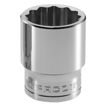 Facom 1/2 In Drive 11/16in Standard Socket, 12 Point, 36 Mm Overall Length