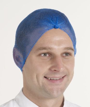 Hairtite Charlotte Cheveux Jetable Bleue En Polypropylène, Taille Unique, Pour Pour Industrie Alimentaire