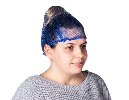 100 BLUE HAIRNETS METAL DETECTABLE Catering  Chefs Head Net Kitchen hairnet 