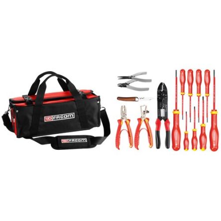 Facom 15 Piece Electricians Tool Kit With Bag