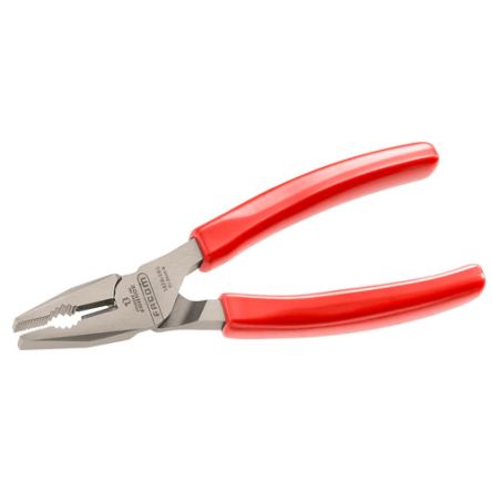 Facom Combination Pliers, 185 Mm Overall, Flat Tip