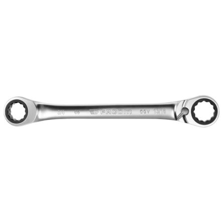 Facom Ratchet Ring Spanner, Imperial, Double Ended, 180 Mm Overall