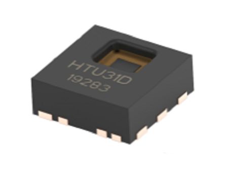 TE Connectivity HTU31D Digital Temperatur- Und Luftfeuchtigkeitssensor ±2%RH SMD, 6-Pin, I2C -40 → 125 °C.