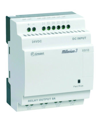 Crouzet Millenium 3 Series Logic Controller, Relay Output, 6-Input, Analog, Digital Input