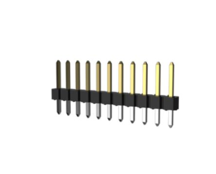 Amphenol Communications Solutions Bergstik Stiftleiste, 1-polig / 1-reihig, Raster 2.54mm, Durchsteckmontage-Anschluss,
