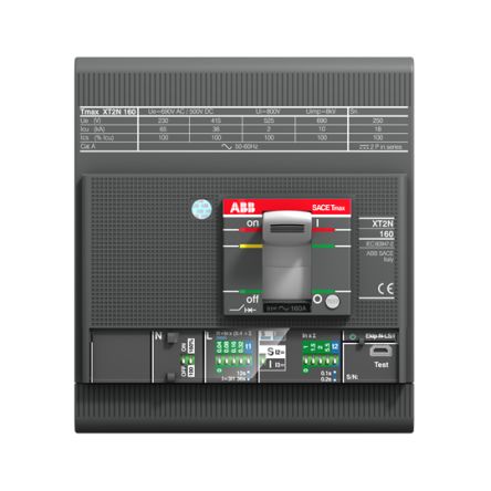 ABB Interruttore Magnetotermico Scatolato 1SDA067893R1 XT2H 160 Ekip LS/I 100A FF, 4, 100A, Fissa