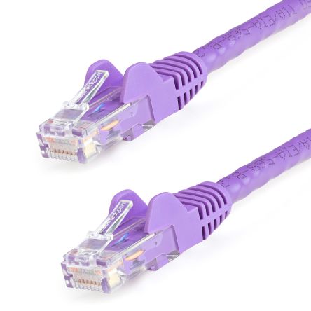 StarTech.com Cable Ethernet Cat6 UTP De Color Morado, Long. 7.5m, Funda De PVC, Calificación CMG