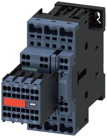 Siemens Contacteur Série 3RT2, 3 Pôles, 2 NO + 2 NF, 25 A, 230 V C.c., 11 KW