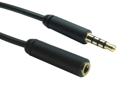 RS PRO Aux Kabel, Stereo-Jack, 3,5 Mm / Stereo-Jack, 3,5 Mm Stecker Buchse L. 2m
