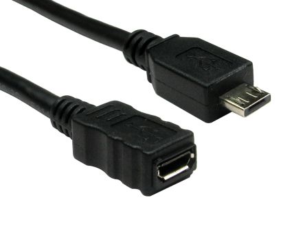 RS PRO USB-Kabel, Micro-USB AB / Micro-USB B, 0.5m USB 2.0