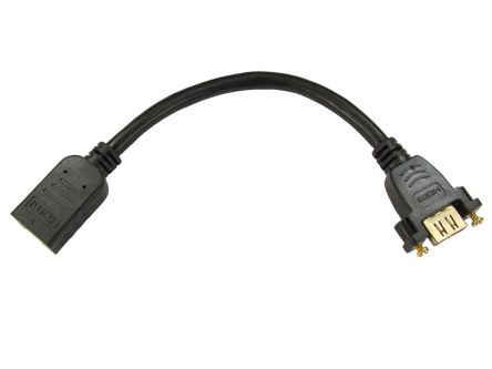 RS PRO Cable HDMI, Con. A: HDMI Hembra, Con. B: HDMI Hembra, Long. 90cm