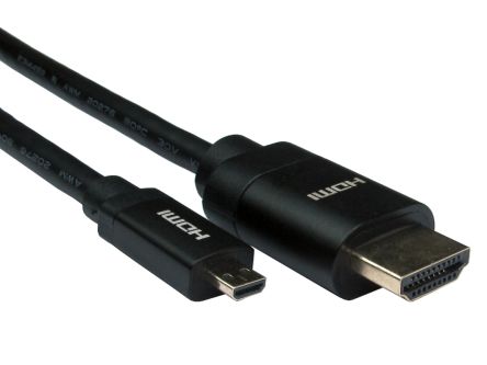 RS PRO HDMI-Kabel A HDMI Stecker B Micro-HDMI Stecker Hohe Geschwindigkeit 4K Max., 2m