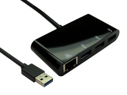 RS PRO USB-Netzwerkadapter Stecker A USB 3.0 B RJ45 Buchse