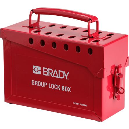 Brady 安全挂锁, 粉涂层钢制, 13孔