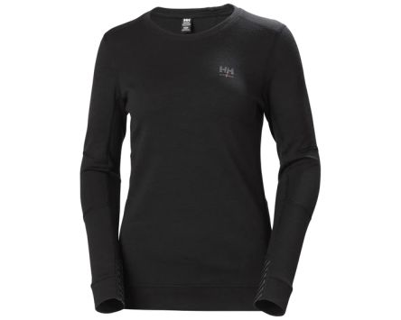 Helly Hansen T-shirt Thermique XS Noir En 43 % Polypropylène, 57 % Mérinos