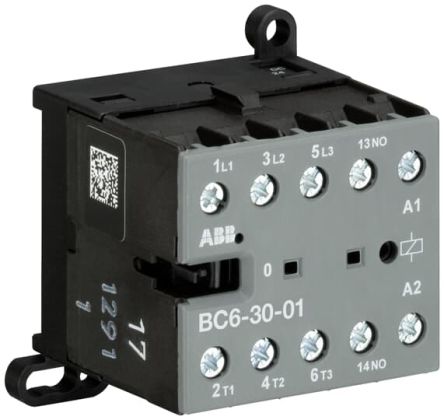 ABB B Series Contactor, 24 V Dc Coil, 3-Pole, 20 A, 4kW, 3NO