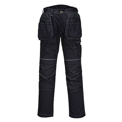 Portwest Pantalones De Trabajo Para Hombre, Gris/negro 28plg 72cm