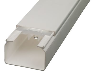RS PRO Canaleta Aprobada VDE Miniatura De PVC Blanco, 60 Mm X 40mm, Long. 2m