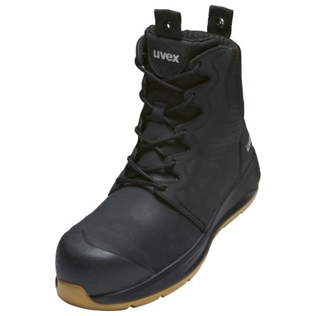 Uvex Botas De Seguridad, Serie 3 X-flow Zip De Color Negro/tostado, Talla 43