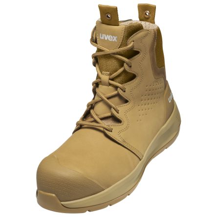 Uvex Botas De Seguridad, Serie 3 X-flow De Color Tostado/trigo, Talla 42