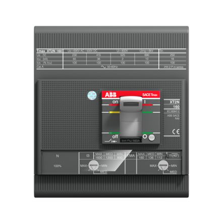 ABB Interruttore Magnetotermico Scatolato 1SDA067030R1 XT2N 160 TMD 12.5A FF, 4, 12.5A, Fissa
