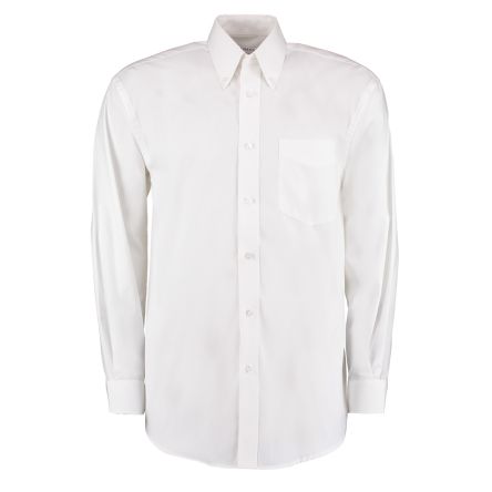 Kustom Kit KK105 White Cotton, Polyester Work Shirt, UK 40in, EU 114cm