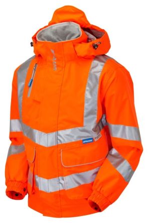 PULSAR Unisex Warnschutzjacke Gut Sichtbar, Wasserdicht Orange, Größe XL