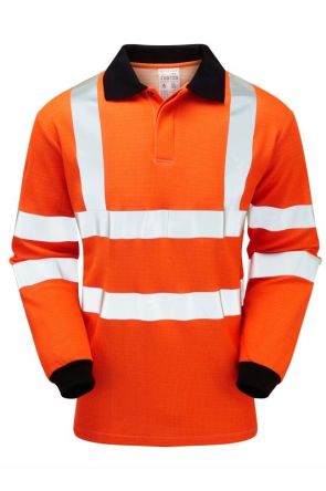 PULSAR Lang Orange L Warnschutz Polohemd