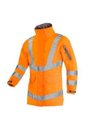 Sioen Damen Warnschutzjacke Gut Sichtbar, Wasserdicht Orange, Größe 3XL