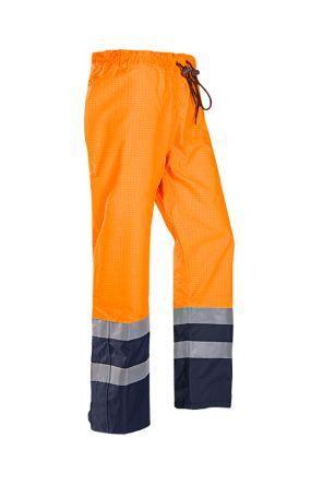 Sioen Flensburg Herren Warnschutzhose, 100 % Polyester Orange/Marine, Größe 3XL X 31Zoll