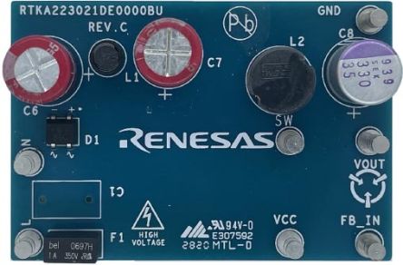 Renesas Electronics Placa De Evaluación Conversor Elevador De Tensión RAA223021 - RTKA223021DE0000BU
