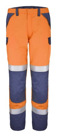 Cepovett Safety Pantalon Haute Visibilité Atex HV 300 XP, Taille M, Orange/bleu Marine, Mixte, Ignifuge