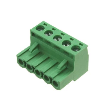 RS PRO Steckbarer Klemmenblock Steckverbinder 5-Kontakte 5mm-Raster
