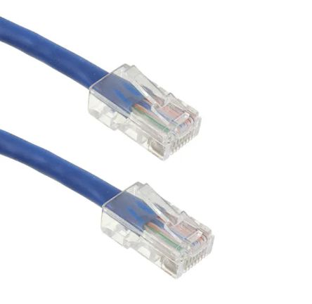 RS PRO Câble Ethernet Catégorie 5e U/UTP, Bleu, 2.1m Avec Connecteur