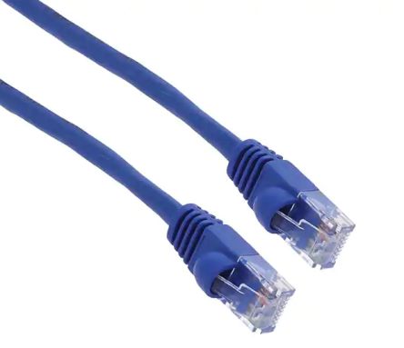 RS PRO Cat5e RJ45 To RJ45 Ethernet Cable, U/UTP, Blue, 2.1m